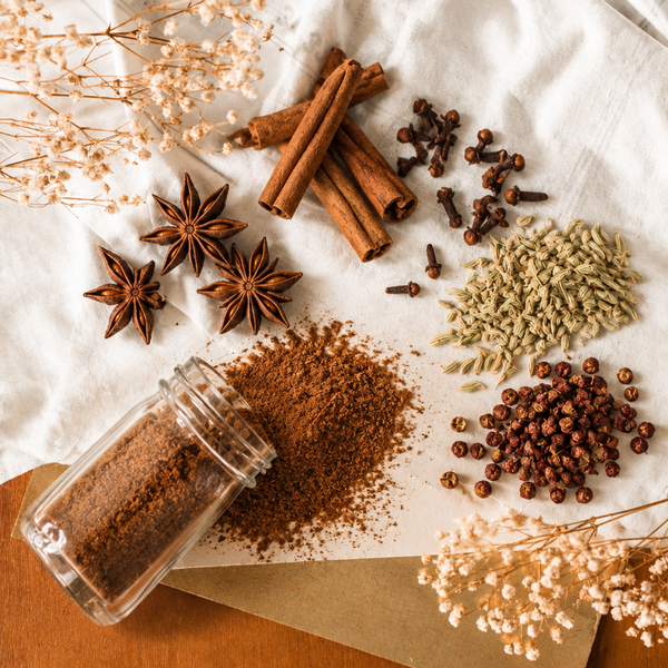 Five Spice Powder with ingredients